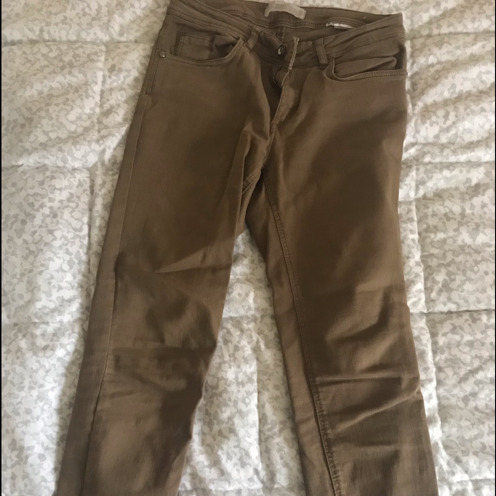 Skinny brown jeans